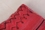 Red berebr handmade moroccan Kilim rug Pouf