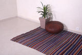 Colorful handwoven berber Moroccan rug , 4.7 FT X 7.5 FT