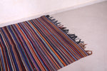 Colorful handwoven berber Moroccan rug , 4.7 FT X 7.5 FT