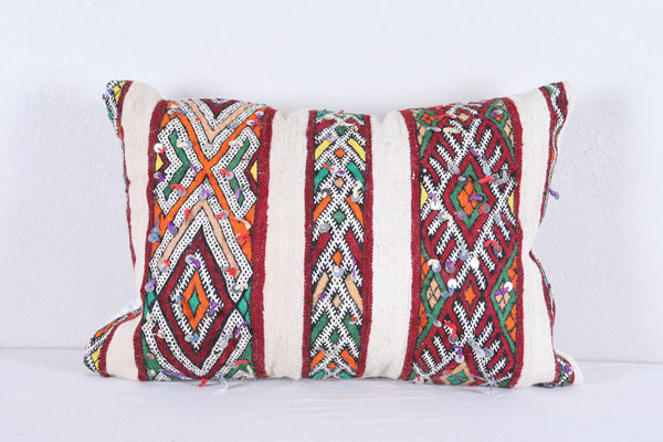 Two Moroccan handwoven kilim pillows