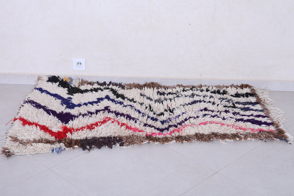 Moroccan berber rug – Handwoven zigzag design 2.6 x 5.1 FT