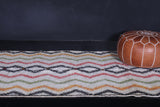 Colorful zigzag azilal moroccan rug 3.8 FT X 6.9 FT