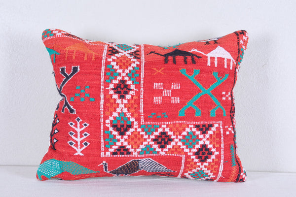 Two Moroccan handwoven rug pillows