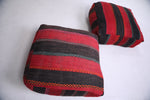 Two Amazing berber Moroccan two old rug poufs
