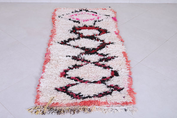 Moroccan runner rug – Handwoven vibrant 2.6 x 5.8 FT