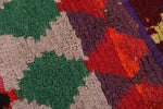 Handmade berber moroccan Boucherouite rag 3.1 FT X 5.9 FT