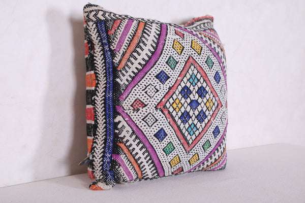 Vintage kilim Moroccan pillow 14.5 INCHES X 15.7 INCHES