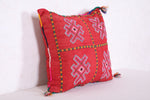 Vintage kilim moroccan pillow 17.3 INCHES X 17.7 INCHES