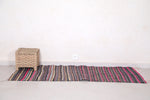 Colorful handemade boucherouite Runner rug 2.7 FT X 6.5 FT