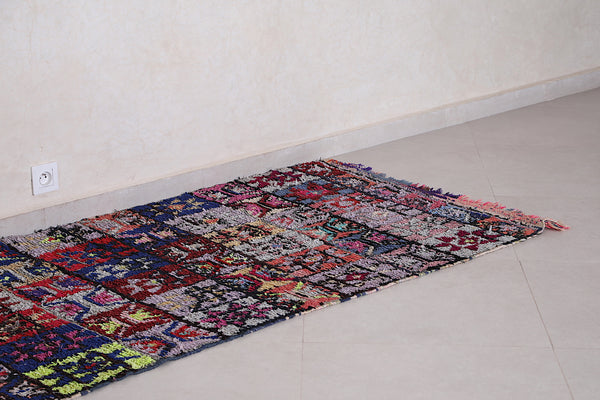 Runner handmade Moroccan berber rug - 3.2 FT X 7 FT | Vibrant azilal design