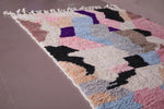Custom colorful azilal carpet, berber handmade wool rug