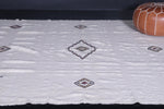Beige flatwoven berber Moroccan rug , 6.8 FT X 9 FT