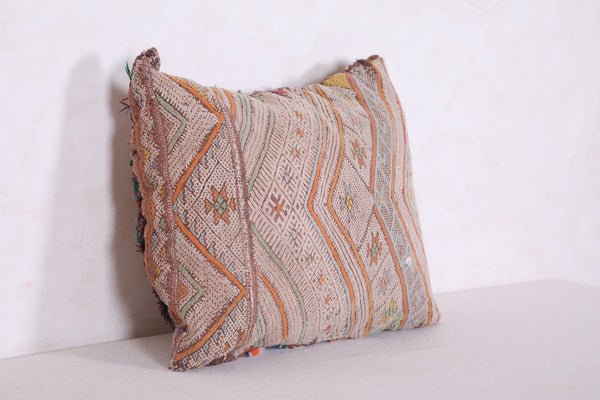 Vintage kilim Moroccan pillow 13.3 INCHES X 16.1 INCHES