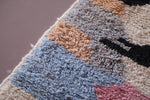 Custom colorful azilal carpet, berber handmade wool rug