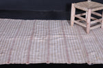 baige Flatwoven handmade berber Moroccan rug 3.6 FT X 5.1