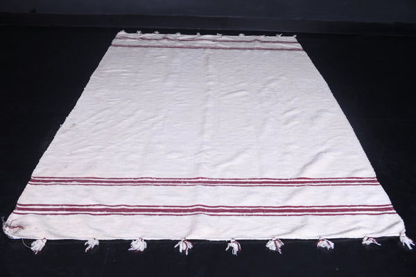 old handwoven moroccan berber rug - 6.4 FT X 9.5 FT