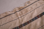Beige runner Morocca flat woven rug ,  3.8 FT X 7.2 FT