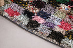 Runner colorful Boucherouite rug 3 FT X 6.4 FT