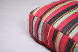 Two flatwoven berber Moroccan rug poufs