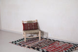Moroccan Hand Knotted boucherouite Rug 3.9 FT X 6.7 FT