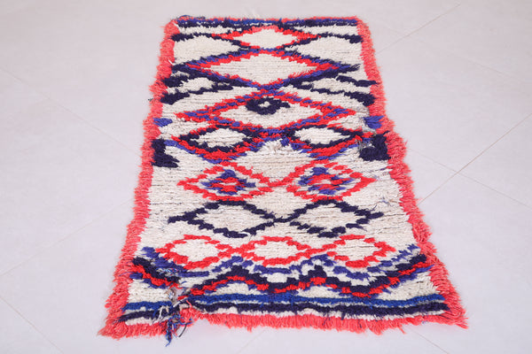 Small Vintage Moroccan Berber Rug – 2.4 FT x 5 FT Handwoven Treasure