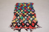 Colorful Runner Boucherouite rag rug 2.4 FT X 5.3 FT