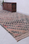 Vintage handmade moroccan berber hallway rug 5.5 FT X 13.2 FT