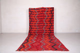 Zigzag colorful Moroccan entryway rug 5.6 FT X 13.4 FT