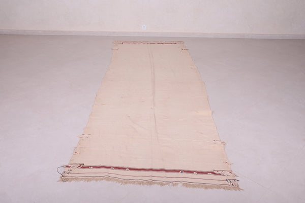 Runner Moroccan handmade beige rug - 3.8 FT X 10.6 FT
