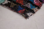 Moroccan boucherouite hallway rug 2.1 FT X 3.7 FT