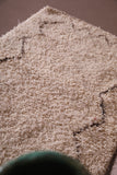 Berber moroccan Beni ourain carpet 2.1 FT X 3.8 FT