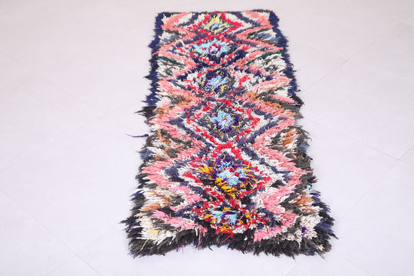 Colorful Moroccan Boucherouite Runner Rug – 2.1 x 6.2 ft | Handmade Berber Carpet