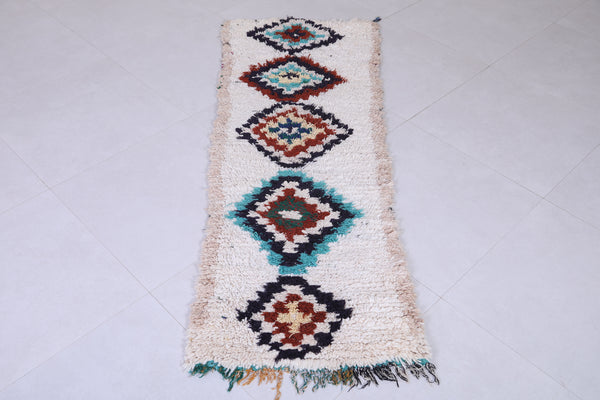 Moroccan vintage rug – 2 x 6.1 FT | Geometric diamond pattern