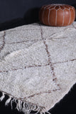 Vintage handmade moroccan berber rug 4.9 FT X 8.3 FT
