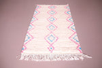 Carpet beige, pink and blue Runner Moroccan 2.3 FT X 4.1 FT