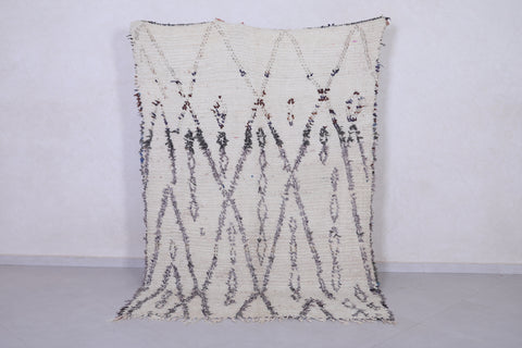 Vintage handmade moroccan berber rug 5.4 FT X 7.6 FT