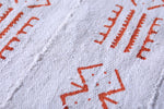 Flatwoven berber moroccan rug - 5.2 FT X 7.4 FT