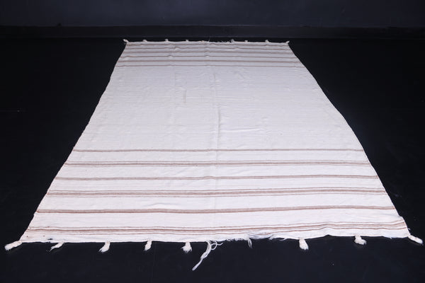 Flatwoven hallway berber moroccan rug - 6.2 FT X 10.3 FT