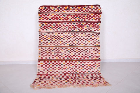 Hand knotted berber moroccan rug - 3.7 FT X 5.7 FT