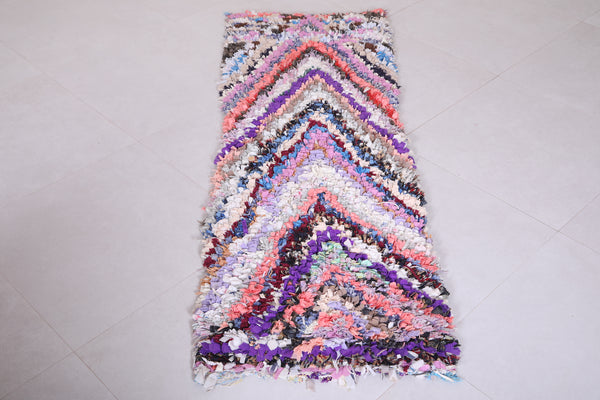 Hand-knotted Moroccan boucherouite rug – 1.9 x 5.9 ft | Vibrant berber runner