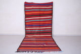 Colourful moroccan handwoven hallway rug 5 FT X 12 FT