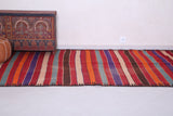 Colourful moroccan handwoven hallway rug 5 FT X 12 FT