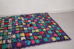 Handmade runner Boucherouite carpet 5.3 FT X 8.5 FT