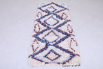 Vintage handmade moroccan berber rug 2.6 FT X 6.9 FT