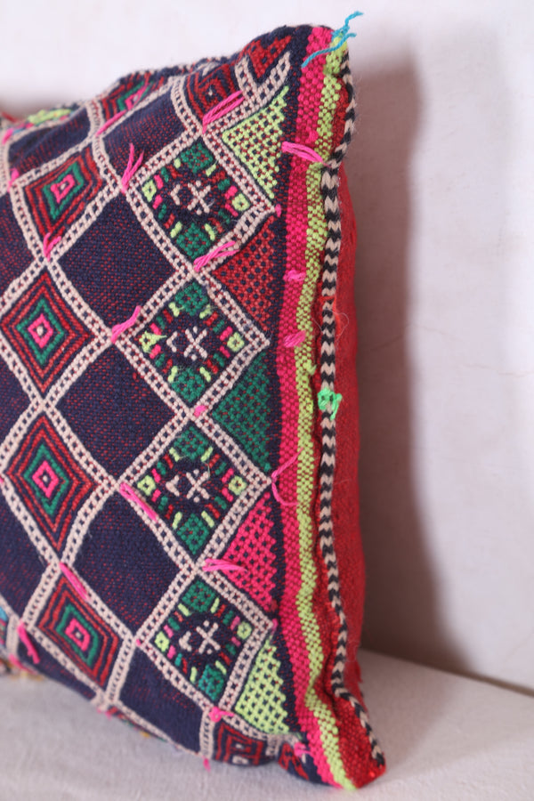 Vintage kilim moroccan pillow 14.5 INCHES X 16.5 INCHES