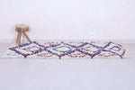 Vintage handmade moroccan berber rug 2.6 FT X 6.9 FT
