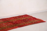 Handmade red berber moroccan rug 3.2 FT X 6 FT