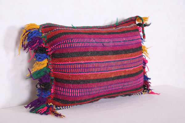 Vintage kilim Moroccan pillow 14.5 INCHES X 20.4 INCHES