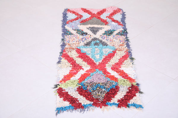 Hallway berber Moroccan colorful Rug 2 FT X 4.9 FT