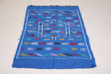 Small berber handmade Moroccan flat rug , 3 FT X 4.8 FT